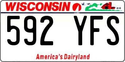 WI license plate 592YFS