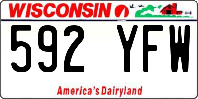 WI license plate 592YFW