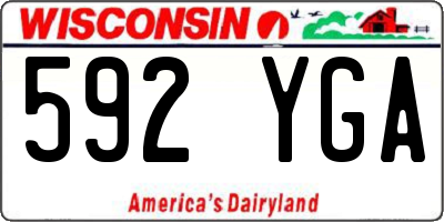 WI license plate 592YGA