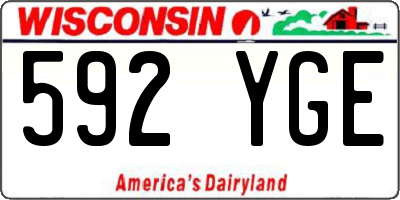 WI license plate 592YGE