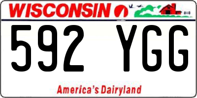 WI license plate 592YGG