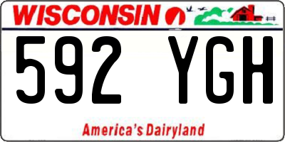WI license plate 592YGH