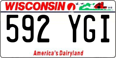 WI license plate 592YGI