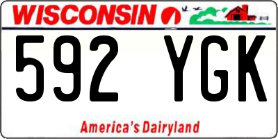 WI license plate 592YGK
