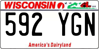 WI license plate 592YGN