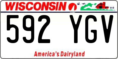 WI license plate 592YGV