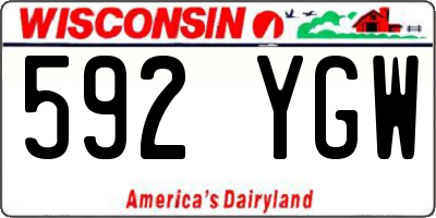 WI license plate 592YGW