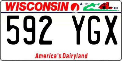 WI license plate 592YGX
