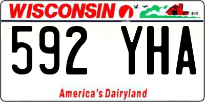 WI license plate 592YHA