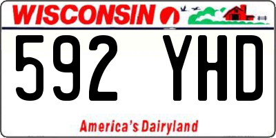 WI license plate 592YHD