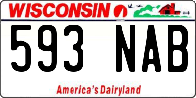 WI license plate 593NAB