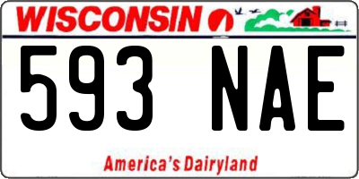 WI license plate 593NAE