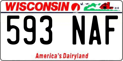 WI license plate 593NAF