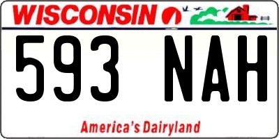 WI license plate 593NAH