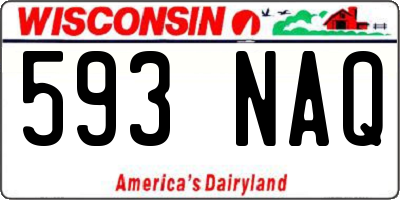 WI license plate 593NAQ