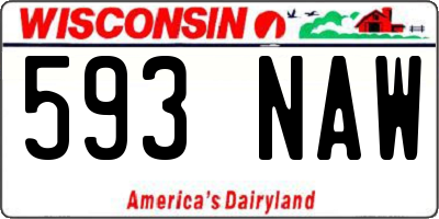 WI license plate 593NAW