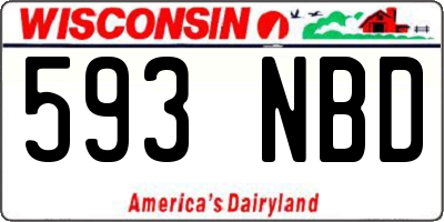 WI license plate 593NBD