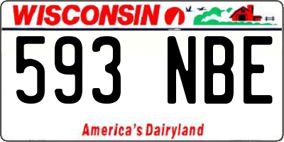 WI license plate 593NBE