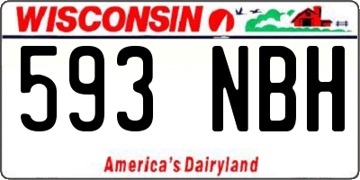 WI license plate 593NBH