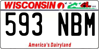 WI license plate 593NBM