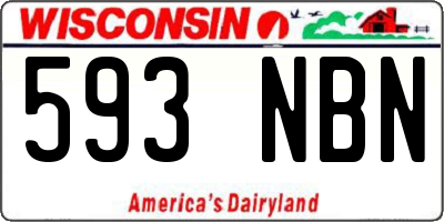 WI license plate 593NBN