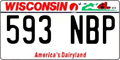 WI license plate 593NBP