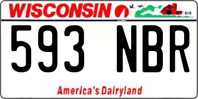 WI license plate 593NBR