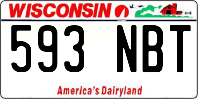 WI license plate 593NBT