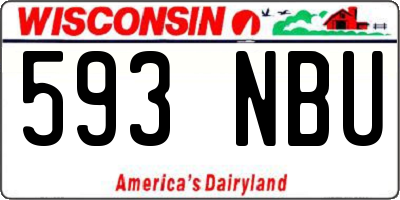 WI license plate 593NBU