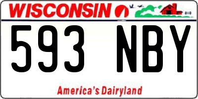 WI license plate 593NBY