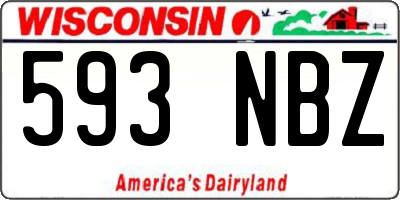 WI license plate 593NBZ