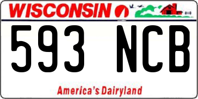 WI license plate 593NCB