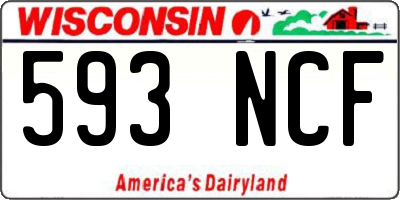 WI license plate 593NCF