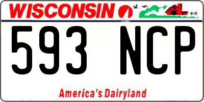 WI license plate 593NCP
