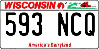 WI license plate 593NCQ