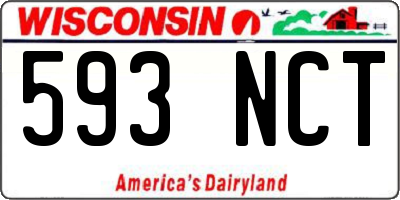 WI license plate 593NCT