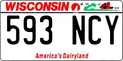 WI license plate 593NCY