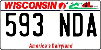 WI license plate 593NDA