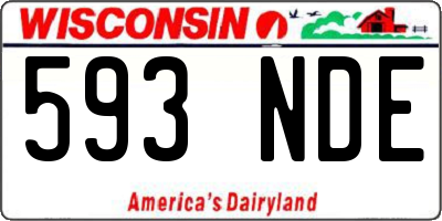 WI license plate 593NDE