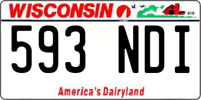 WI license plate 593NDI