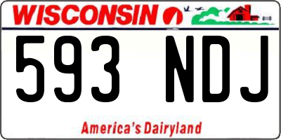 WI license plate 593NDJ