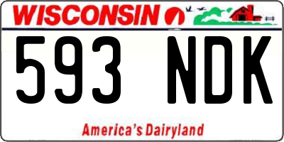 WI license plate 593NDK