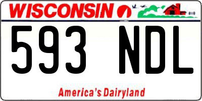 WI license plate 593NDL