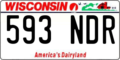 WI license plate 593NDR