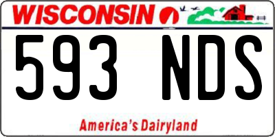 WI license plate 593NDS