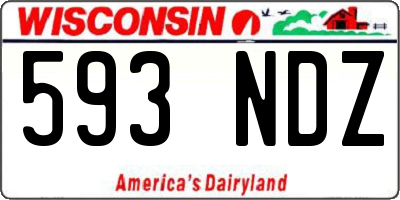 WI license plate 593NDZ
