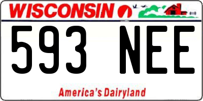 WI license plate 593NEE