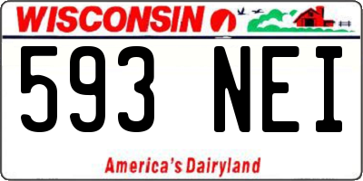 WI license plate 593NEI