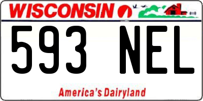 WI license plate 593NEL