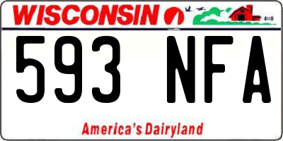 WI license plate 593NFA